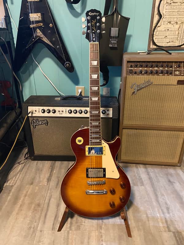 レア 年93 EPIPHONE (GIBSON) LES PAUL 1993 Epiphone Les Paul Vintage Sunburst | Reverb