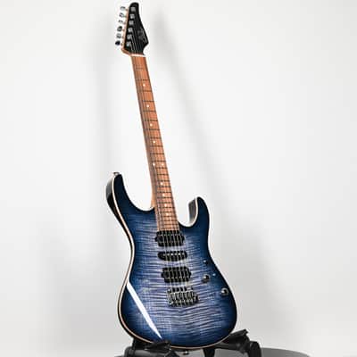 Suhr Modern Plus Electric Guitar- Faded Trans Whale Blue Burst 2026 (93560) image 11