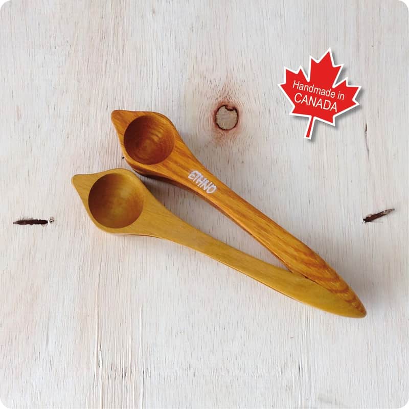 ETHNO 6935RD - DOUBLE SPOONS Model - Authentic Handmade French-Canadian Musical Spoons image 1