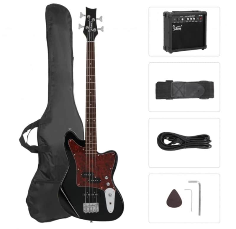 🎸+Amp! Glarry "EyeBuzz" T Style Electric Bass Guitar +Rosewood Fretboard +Cable!🎸 image 1