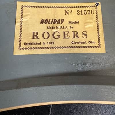 Rogers Cleveland Era Holiday 4-Piece Drum Set w/Matching Canister Throne -  Sky Blue Ripple Pearl (Early 1960's) image 17