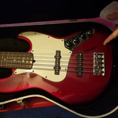 Fender 50th Anniversary American Standard Jazz Bass V 1996 - Candy Apple Red image 3
