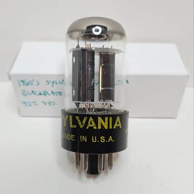 Vintage Sylvania 12SN7-GTA Tube *TESTS VERY STRONG* 92% 94% Black Plate image 1