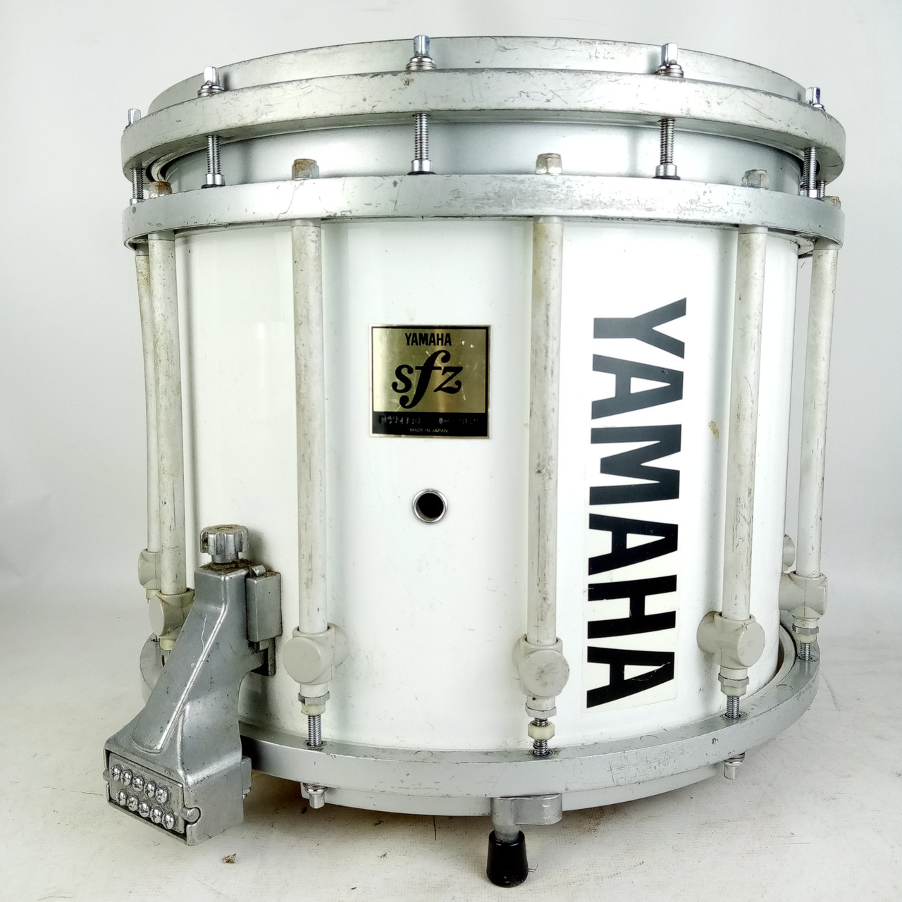 Yamaha 12x14" SFZ 9400 Marching Snare Drum Piano White Japan Die-Cast Rims/Hoops — main photograph