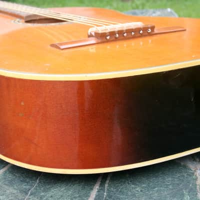 Yamaha Nippon Gakki Dynamic ALL Solid Guitar No.40A Red Label  1963 Natural+Original Hard Case image 17