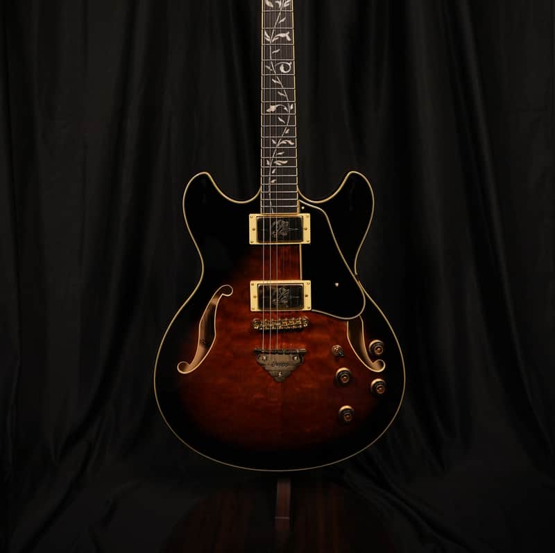Ibanez AS93QMSP-DBS Artcore Expressionist 2025 - Present - Dark Brown Sunburst image 1