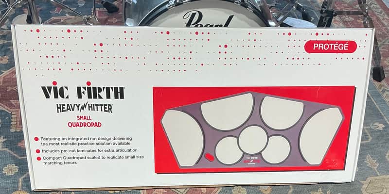 Vic Firth HHPQSR Heavy Hitter Quadropad Practice Pad with Rims - Small image 1
