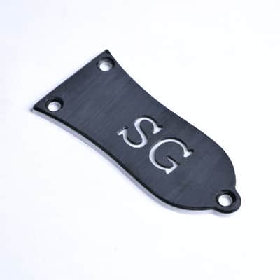 Custom Gibson SG Truss Rod Cover - SG Letters-Black & White image 4