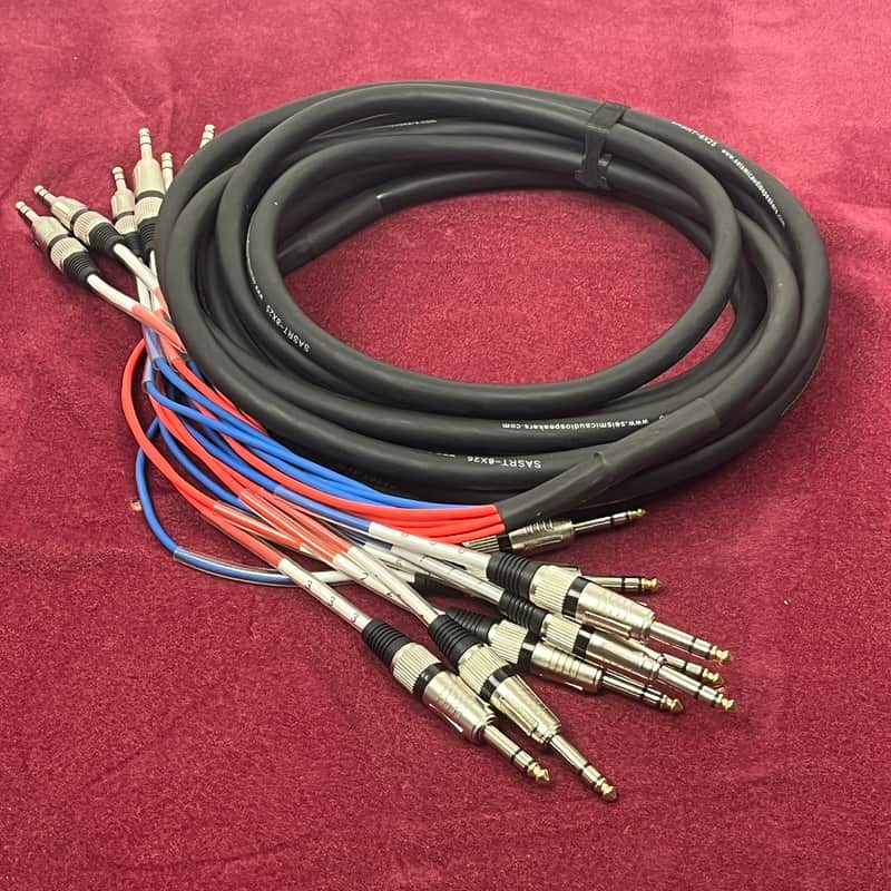 Seismic Audio SASRT - 8 Channel Snake - 1/4" TRS to 1/4" TRS - 25'