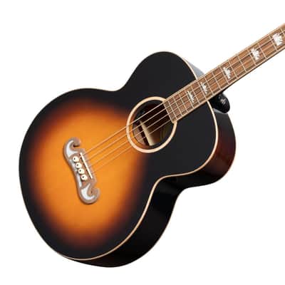Epiphone El Capitan J200 Studio Acoustic Bass Guitar Sunburst image 5