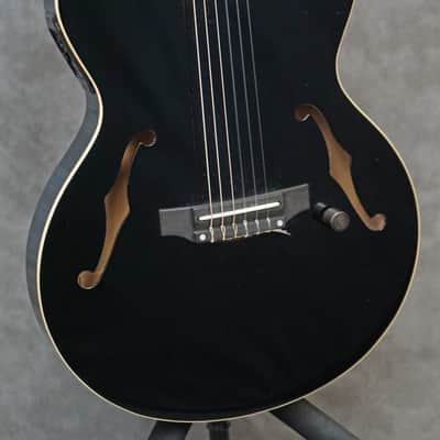 Yamaha AEX500N 2001 Nylon Electric (Chet Atkins) Guitar Black Finish with Pro Setup image 2