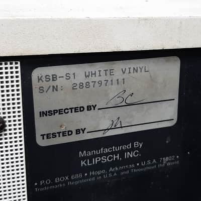 (2) Klipsch KSB-S1 - White Speakers image 5