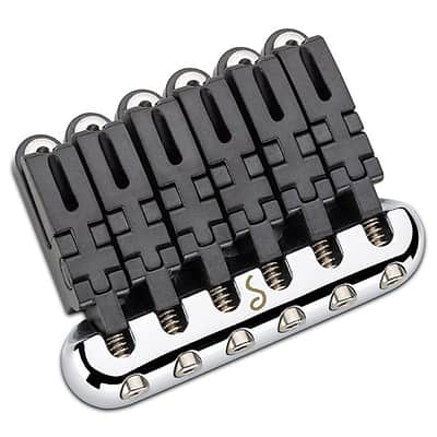 Schaller Germany Hannes 6-String Guitar Bridge - CHROME, 12010200 image 3