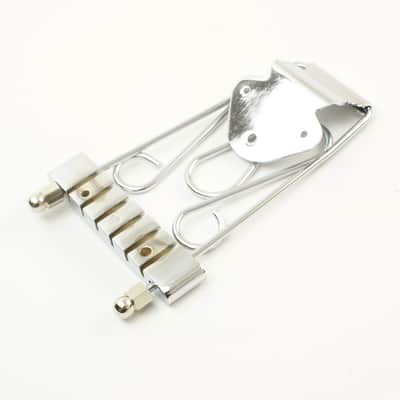 Fency Trapeze Tailpiece For Hollow body Archtop Jazz Guitar ,Chrome image 7