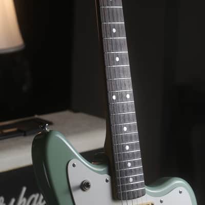 1999-2002 Fender Japan Offset Hybrid w/ JG66 Jaguar Neck / HH / Tune-O-Matic - Sonic Blue image 4