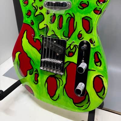 Custom Painted Fender Mex Partscaster Telecaster with unique paint job Estate Guitar Sale! image 1