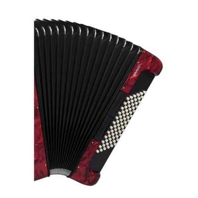 Hohner Bravo III 96 Chromatic Piano Key Accordion (Pearl Red) image 3