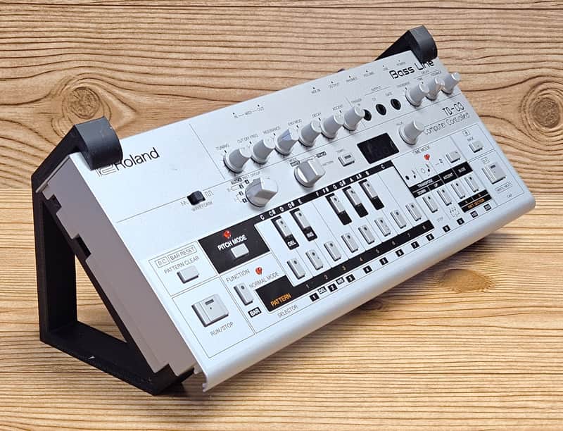 Black Color 45 Degree Stands For Roland Boutique TR-06 TR-08 TR-09 Drum Machine Synthesizers - Made in USA image 1