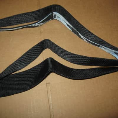 new with tags genuine Fender 2" Monogrammed Guitar Strap Black, Light Gray, and Light Blue - Fender part number: 099-0681-502, Fully adjustable length (39"-72") Woven Fender logo and guitar headstock design, polyester backing, black leather ends image 25