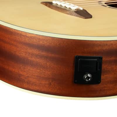 Ortega D7CE-5 - Acoustic Electric 5-String Bass Medium Scale Ortega Spruce Mahogany Cutaway image 9