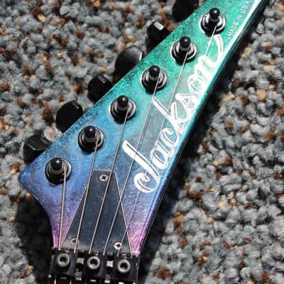 Jackson USA Custom Shop Archtop Soloist 1989, Rainbow Eerie Dess image 8