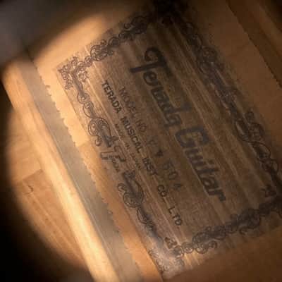 TERADA FW504 acoustic guitar from the 70's MIJ Made in Japan Gibson Dove Copy + Case image 14