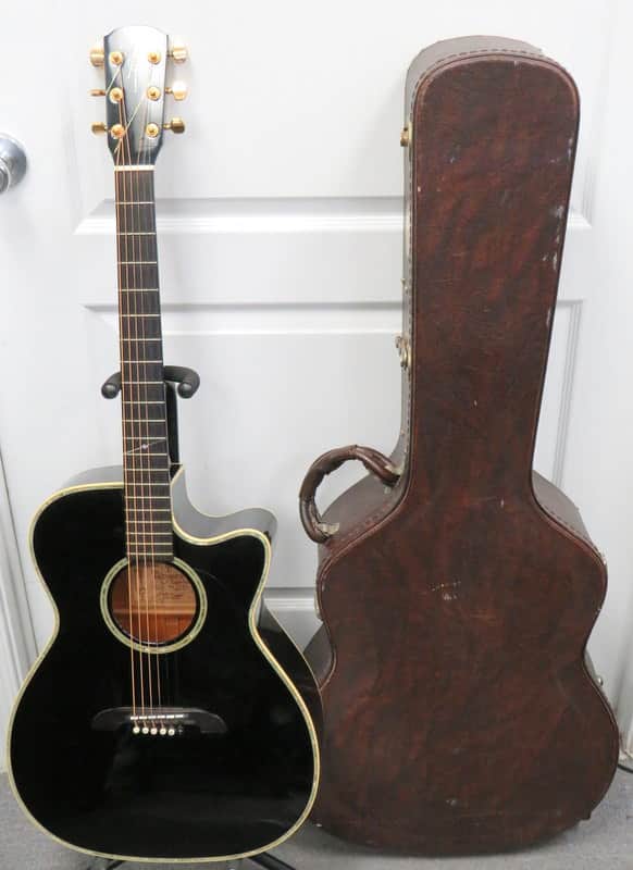 Alvarez Kazuo Yairi WY-1BK Black Acoustic/Electric Guitar w/ Hard Case image 1