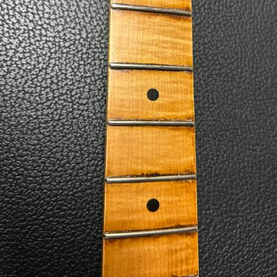 Musikraft Flame Maple Relic USA Stratocaster Neck with Tuners image 6
