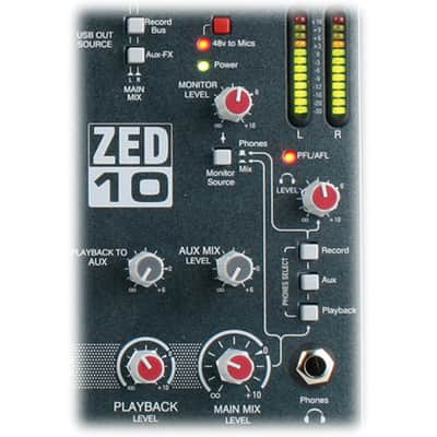 Allen & Heath ZED-10 10-Channel Analog Mixer image 3