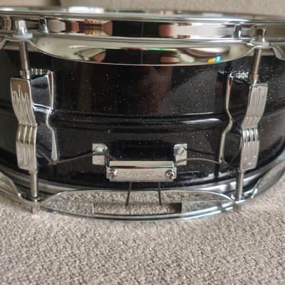 Ludwig LM404 Acrolite 5x14" 8-Lug Aluminum Snare Drum with Black/White Badge 1994 - 2012 - Black Galaxy image 3
