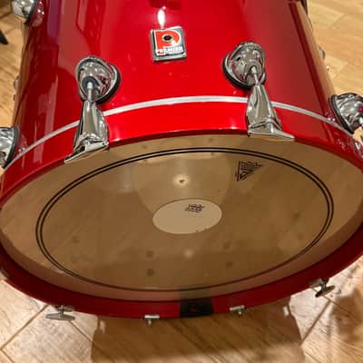 ~RARE!~ Premier Genista 6-Piece 8/10/12/14/16/22 Drum Kit Set in Red Mist Gloss Lacquer (Rm4) image 3