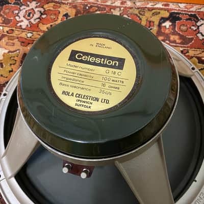 Vintage 1970s *1972* Celestion G18 G18C 100w 16ohm Greenback 18" Speaker T1728 image 2