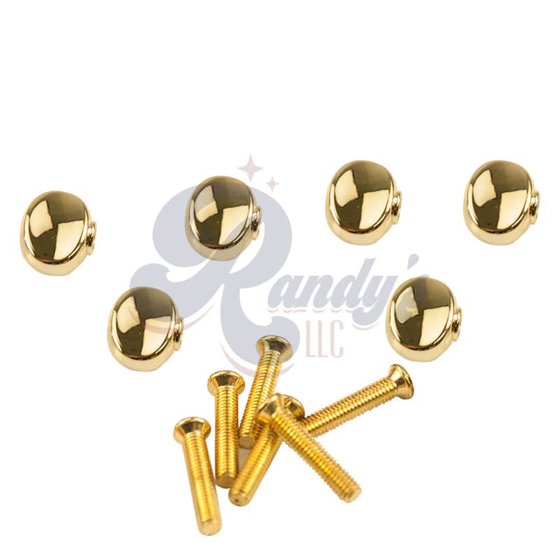 Kluson Replacement Tuner Buttons for Contemporary Diecast Series (6-Pack) Small Oval - Fits Gibson® CLOSEOUT-Gold - KTMB05G - Gold image 1