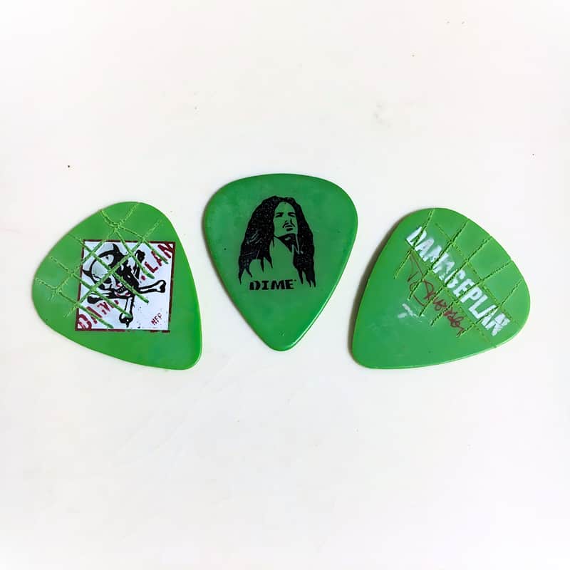 ULTRA RARE: Dimebag Darrell Stage-Used Picks - Damageplan 12/1/04 (Final Tour) image 1