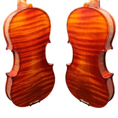 Handmade 1/4 Violin Outfit–One Piece Back,European Tonewood, Rich Tone, Case&Bow image 2