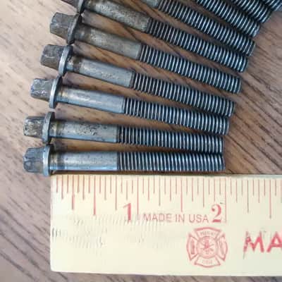 Slingerland Radio King 30's/40's 2" tension rods - nickel - set of 12 image 2