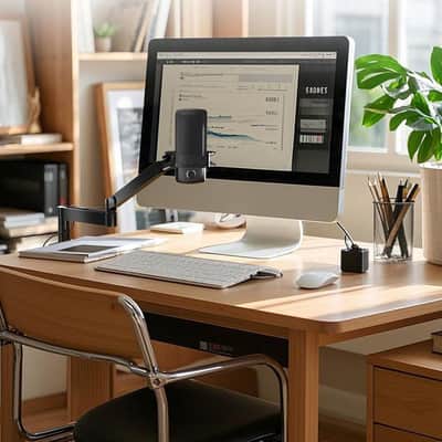 Wave Shock Mount [Custom Built for Elgato Wave:3/1], Anti-Vibration Suspension Elastic Shock Mount Holder Clip Mic Mount Stand with 3/8" or 1/4" Screw Adapter Compatible with Wave:3/1 Microphone image 3