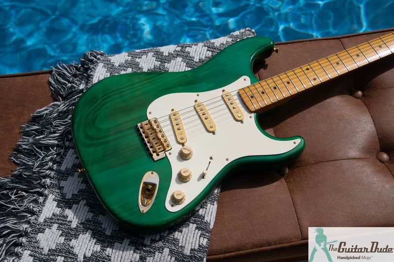 1993 Fender ST57G-65 '57 Stratocaster Reissue - Translucent Green w Gold Hardware - Made in Japan (FujiGen) Pro Set Up w Perfect Frets/Action/Intonation! image 1