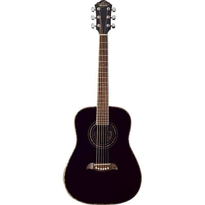 Oscar Schmidt OG1B 3/4 Size Dreadnought Acoustic Guitar, Black image 1
