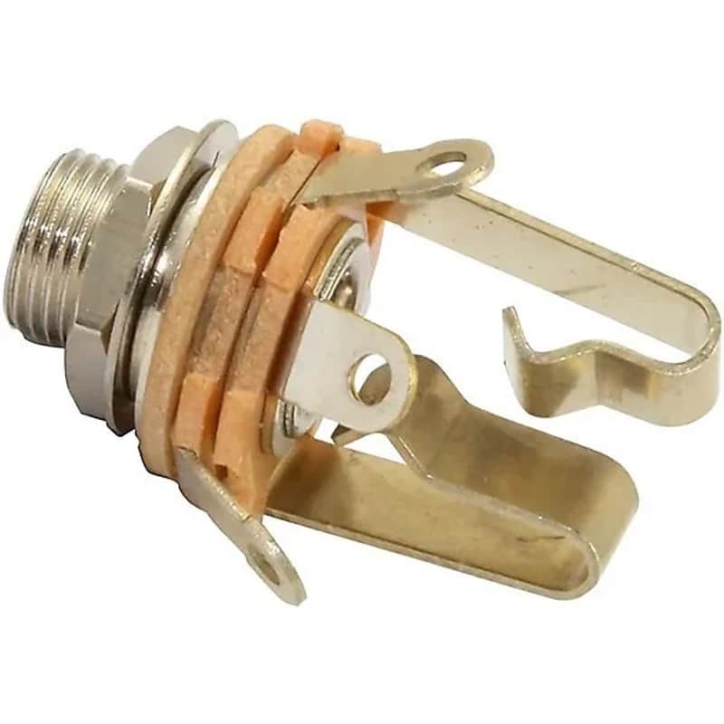 Chrome Output Jack - 1/4" Standard Jack Size image 1