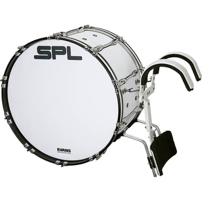 Sound Percussion Labs Birch Marching Bass Drum with Carrier - White Regular 22 x 14 in. image 2