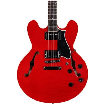 Heritage Standard H-535 Semi-Hollowbody Electric Guitar (with Case), Transparent Cherry image 4