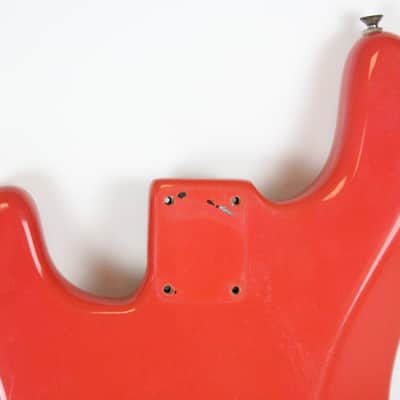 1961 Vintage Fender Precision Bass BODY Fiesta Red Re-Fin P-Bass USA 1960s Pre-CBS image 5