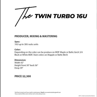 Bryan Noss Twin Turbo 16U Producer / Mixing Studio Desk image 13