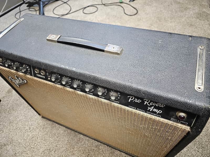 Fender Pro Reverb 2-Channel 40-Watt 2x12" Guitar Combo 1966 - Black Panel Bild 1