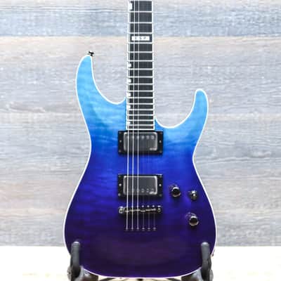 ESP E-II Horizon NT-II Quilted Maple Top Blue Purple Gradation El. Guitar w/Case image 1