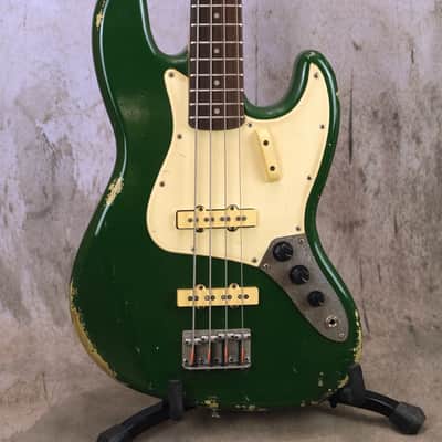 Luthier Made Jazz Bass 2023 - Aged British Racing Green image 2