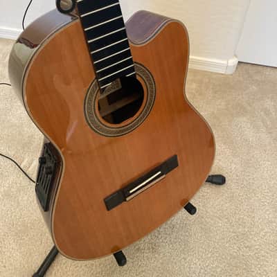 Washburn c104 sce  acoustic electric classical guitar natural image 5