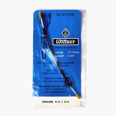 4/4 - 3/4 Violin Nylon Tailpiece Hanger aka " Gut " 131.75mm / 5.185" Length Made in Germany image 1