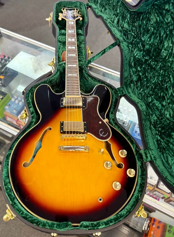 Epiphone Sheraton II Pro Semi Hollow Electric Vintage Suburst with Case - Pre Owned image 1